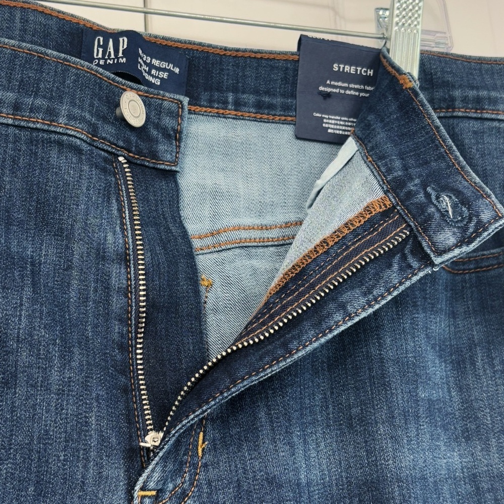 NWT Gap Dark Wash Indigo Denim High Rise Crop Legging Jeans 16 - Picture 11 of 16